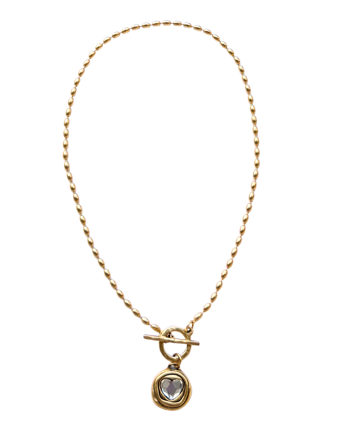 Bezel Heart Necklace