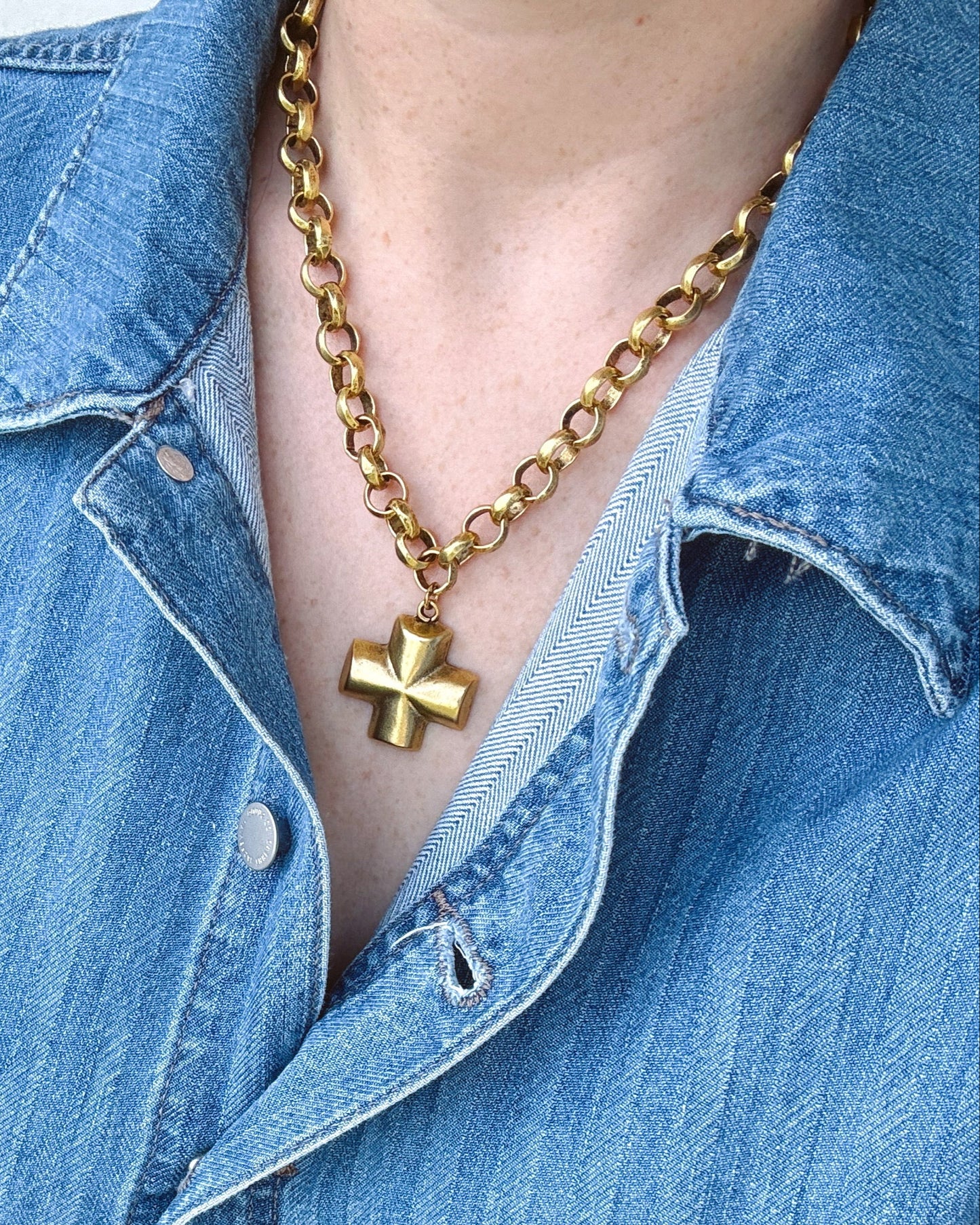 Chunky Cross Necklace