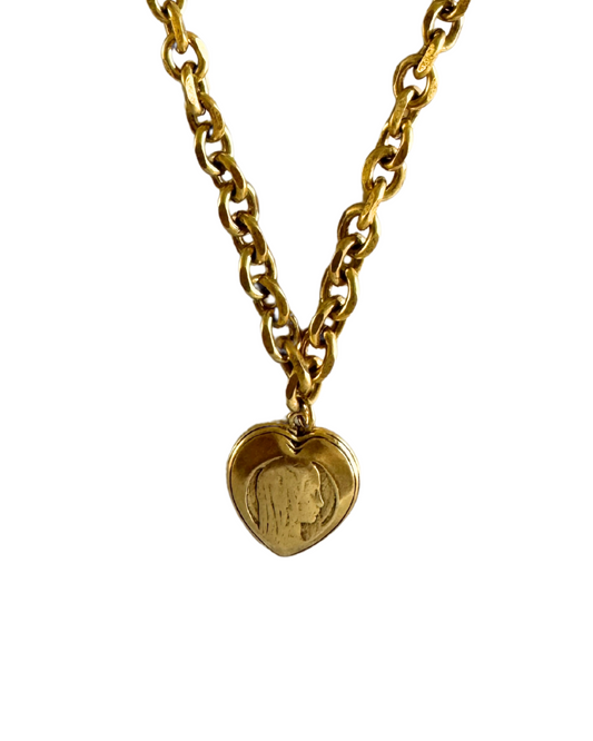 Mary Heart Necklace