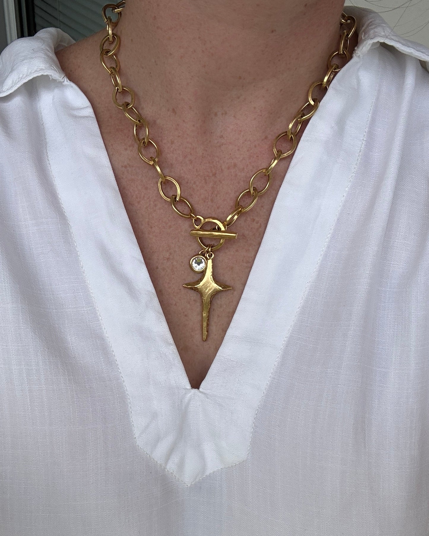 Avery's Shining Star Necklace - Flat Link